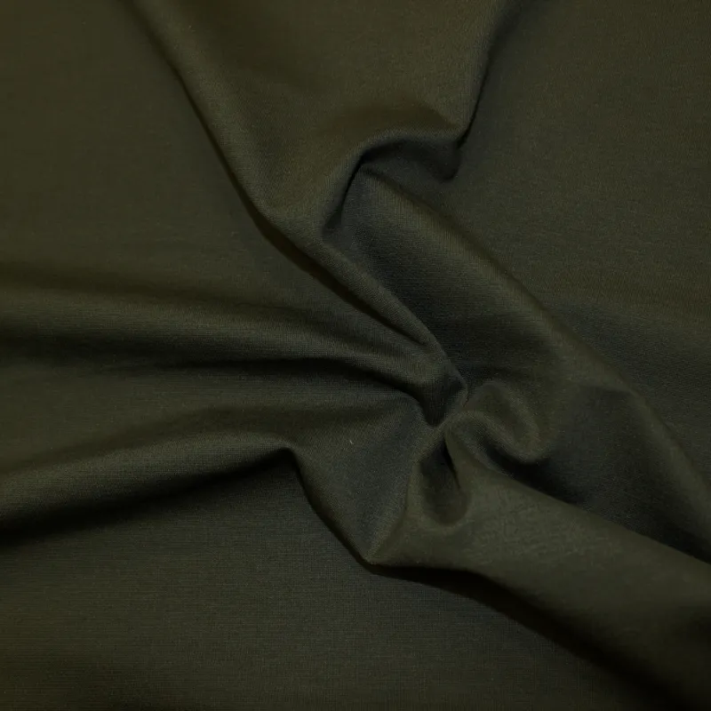 Tessuto punto Milano verde militare  | IL TESSUTAIO