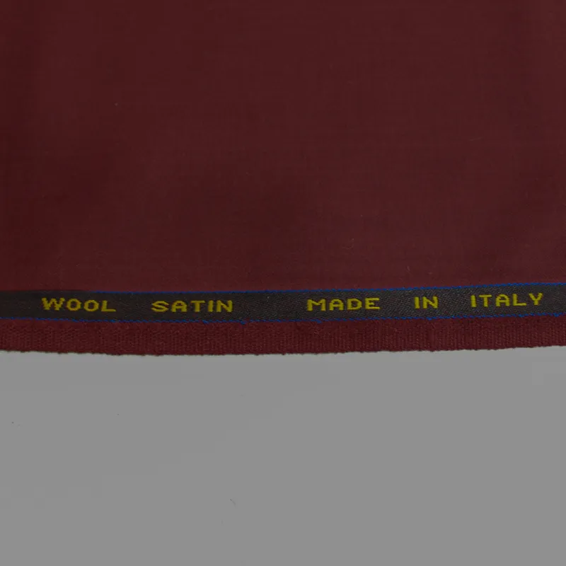 Fresco lana satin bordeaux  | Tessuti italiani | IL TESSUTAIO