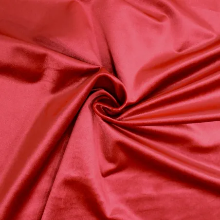 Tessuto Velluto Ciniglia rosso | IL TESSUTAIO