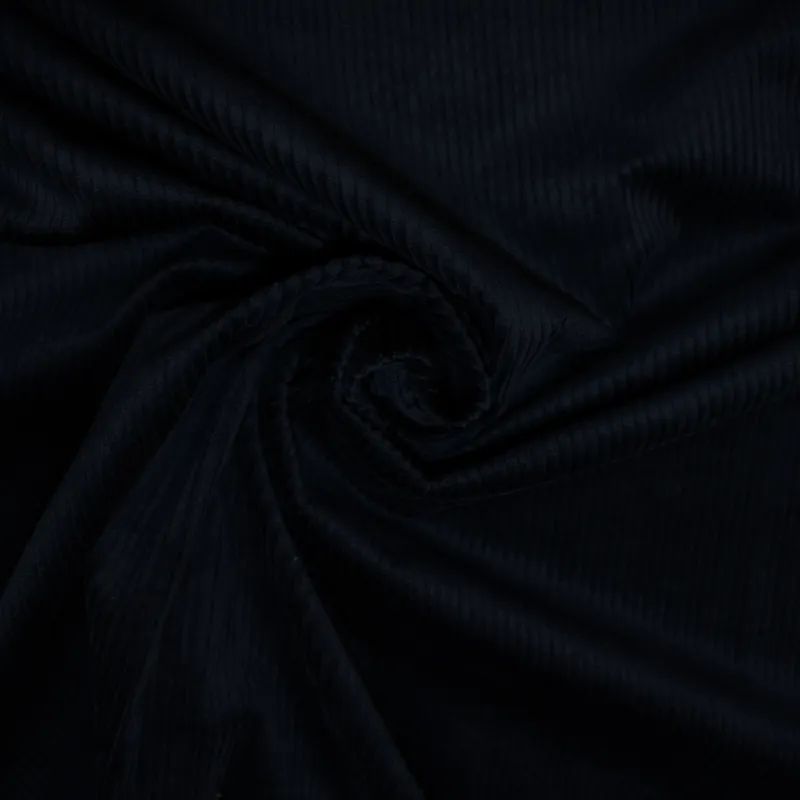 Velluto di cotone  a Coste - Blu Scuro | ILTESSUTAIO