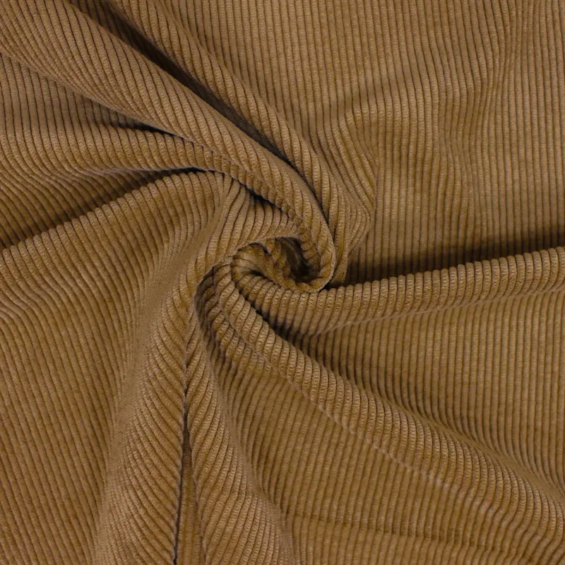 Velluto a coste per abbigliamento colore cammello | IL TESSUTAIO