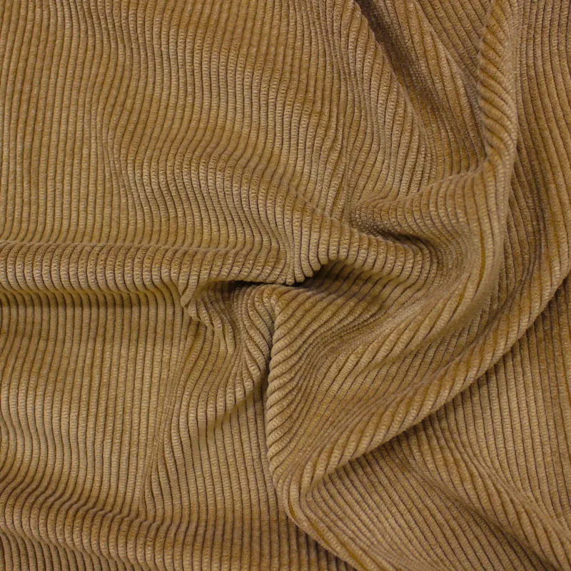 Velluto a coste per abbigliamento colore cammello | IL TESSUTAIO