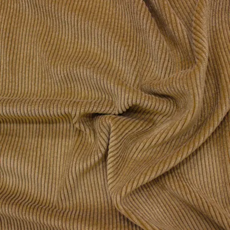 Velluto a coste per abbigliamento colore cammello | IL TESSUTAIO