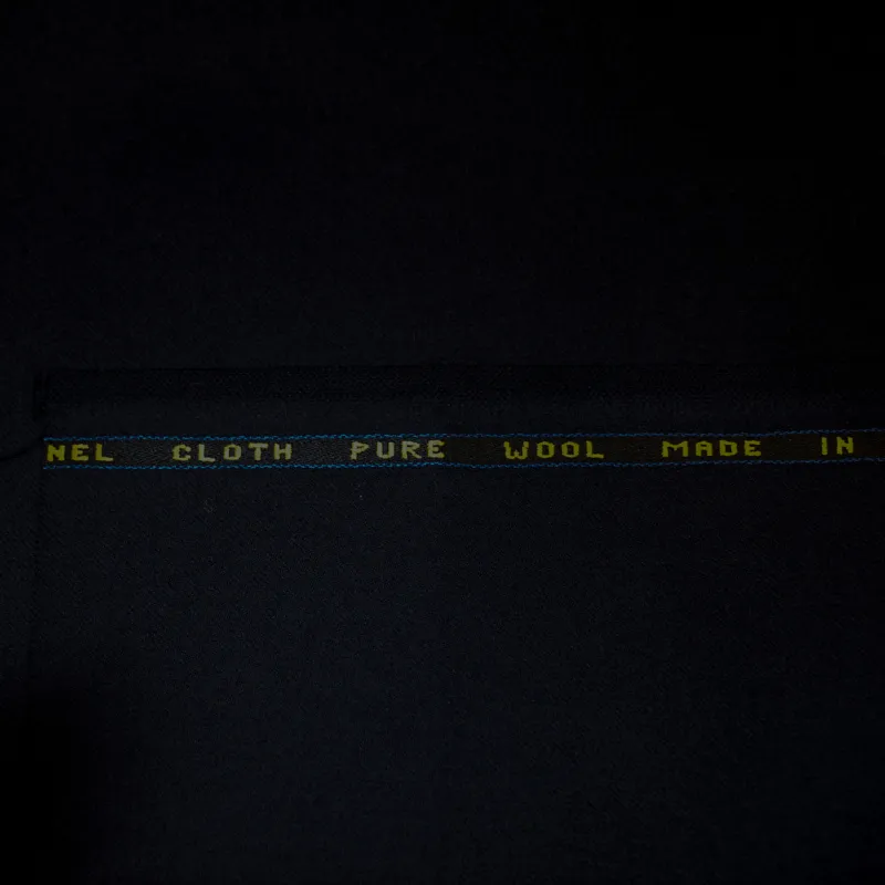 Flanella in pura lana Made in Italy- Blu scuro