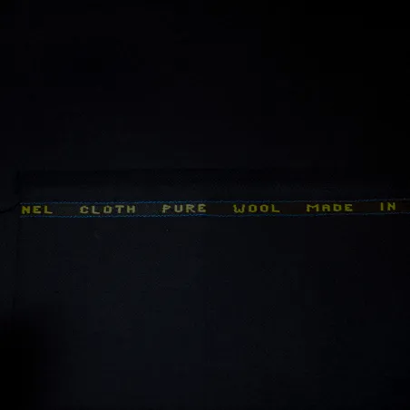 Flanella in pura lana Made in Italy- Blu scuro