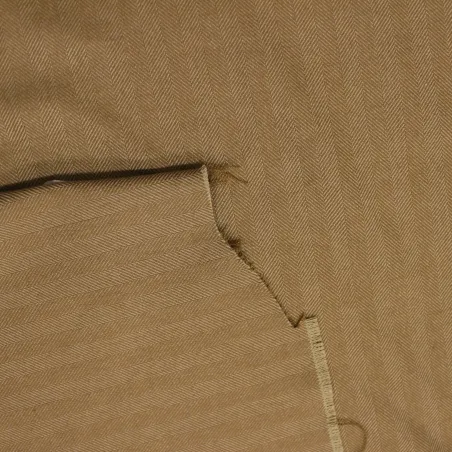 Tessuto poliviscosa spigato grigio   | IL TESSUTAIO