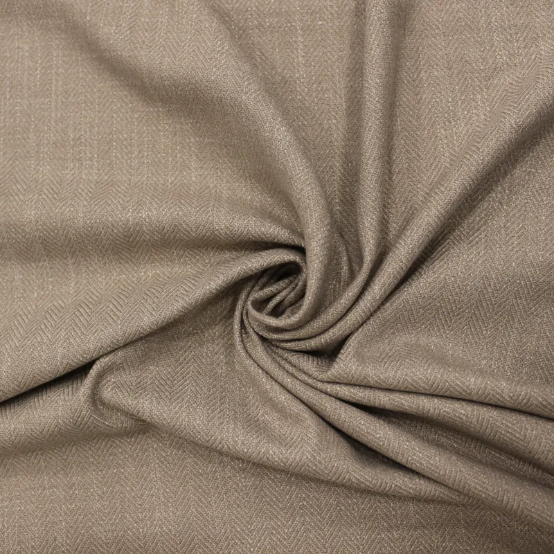 Tessuto spigato tortora   | Tessuti per abbigliamento |IL TESSUTAIO