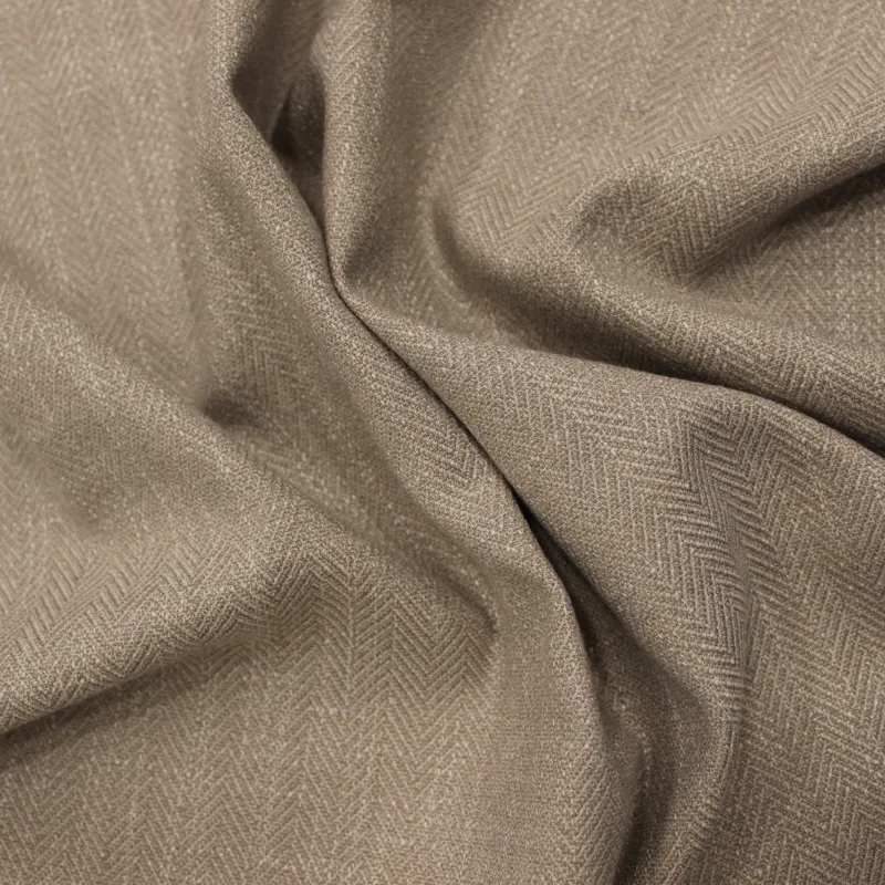 Tessuto spigato tortora   | Tessuti per abbigliamento |IL TESSUTAIO