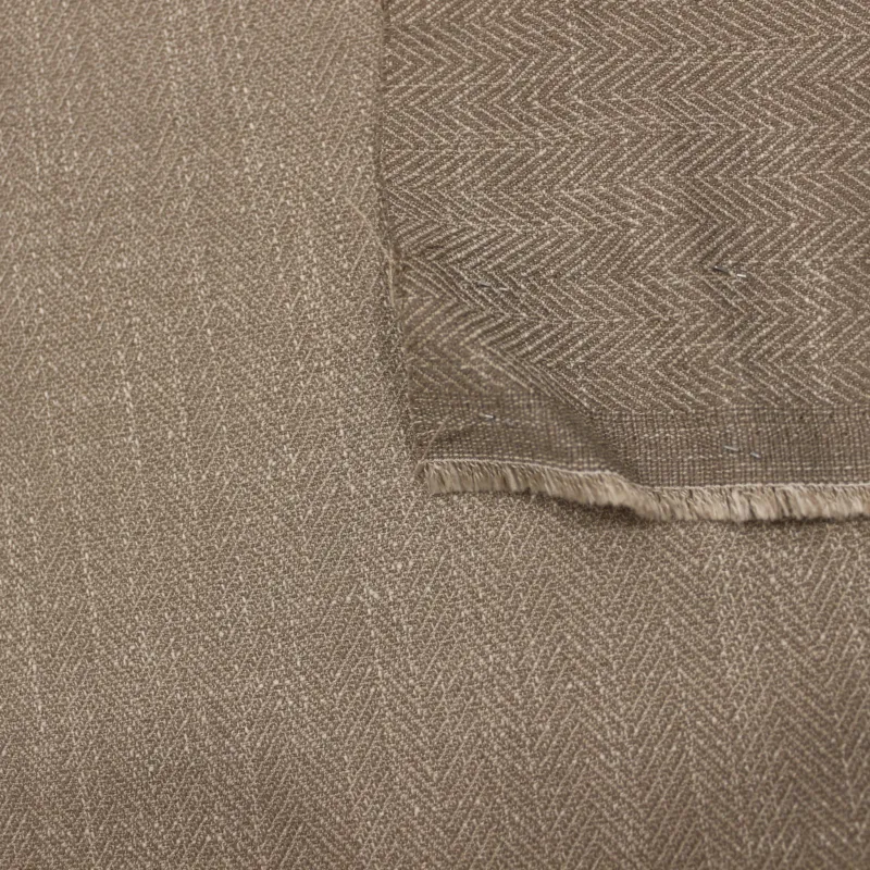 Tessuto spigato tortora   | Tessuti per abbigliamento |IL TESSUTAIO