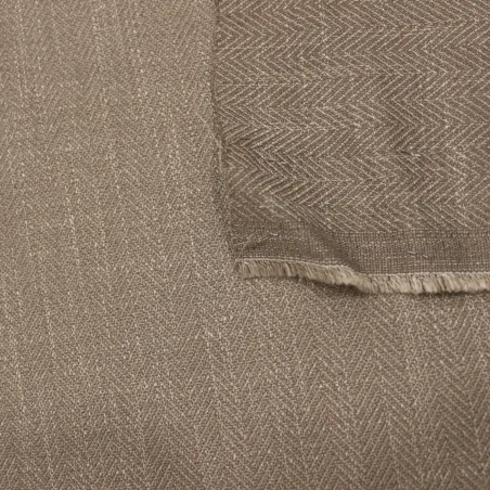 Tessuto spigato tortora   | Tessuti per abbigliamento |IL TESSUTAIO