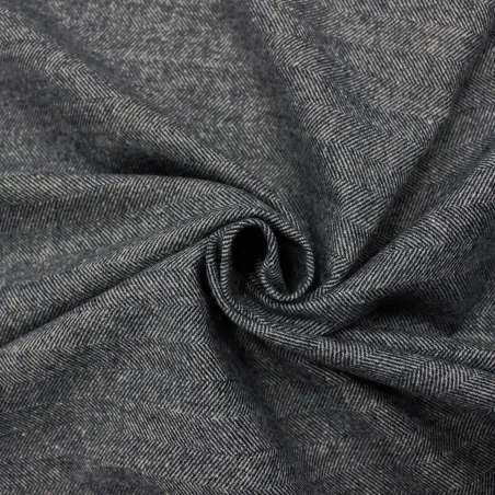 Scozzese made in Italy di cotone invernale blu  | IL TESSUTAIO