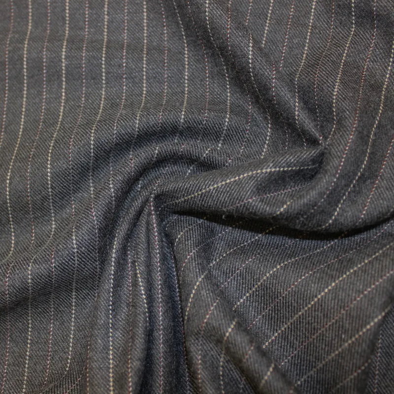 Tessuto gessato grigio - abbigliamento uomo e donna  | IL TESSUTAIO