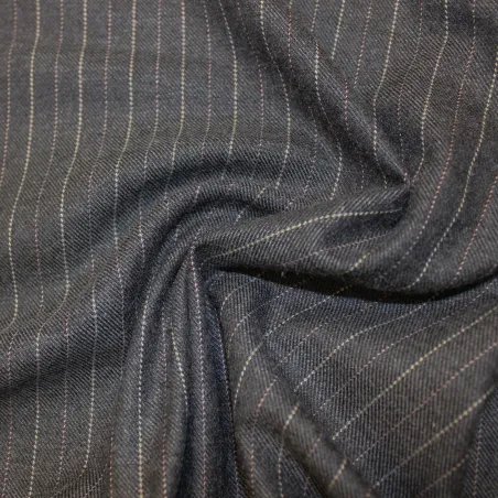 Tessuto gessato grigio - abbigliamento uomo e donna  | IL TESSUTAIO