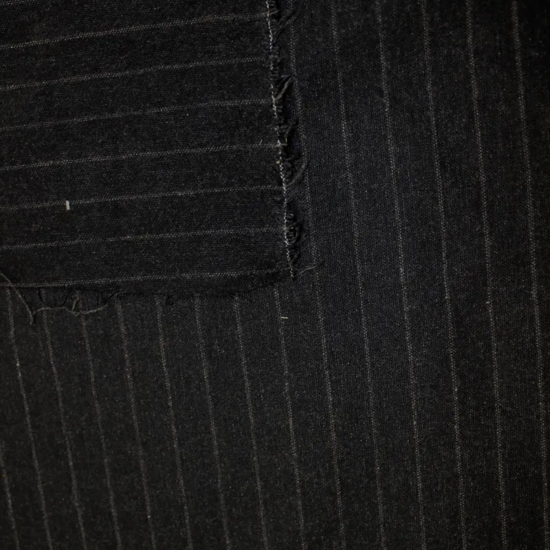 Cotone gessato invernale antracite | il tessutaio