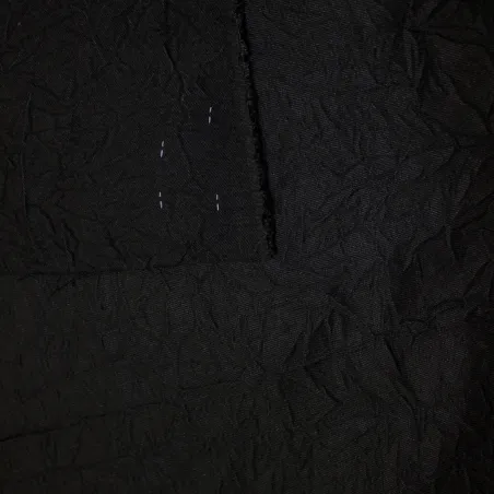 Tessuto poliviscosa grinzato  nero  | tessuto per pantaloni e giacca
