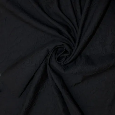 Tessuto poliviscosa grinzato blu  | tessuto per pantaloni e giacca