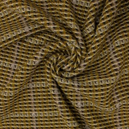 Tessuto scozzese maxi in misto lana per cappotti  | tessuti deadstock