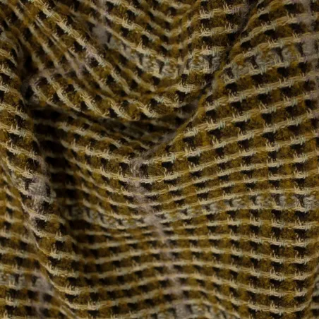 Tessuto scozzese maxi in misto lana per cappotti  | tessuti deadstock