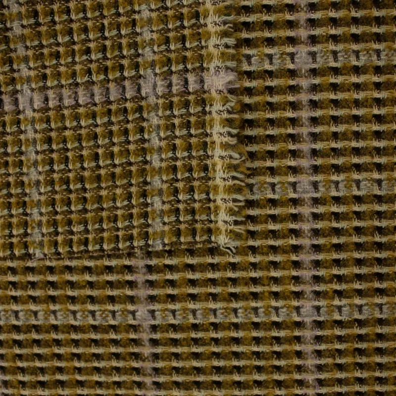 Tessuto scozzese maxi in misto lana per cappotti  | tessuti deadstock