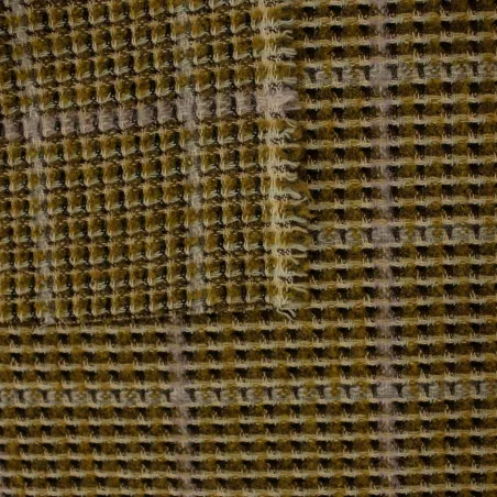 Tessuto scozzese maxi in misto lana per cappotti  | tessuti deadstock