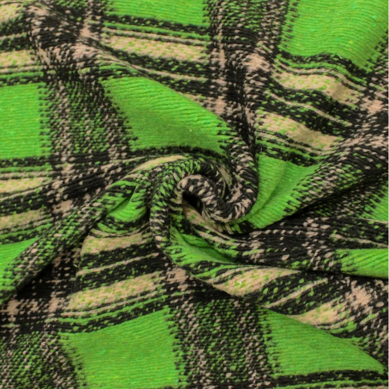 Tessuto scozzese cappotto lana verde - il tessutaio