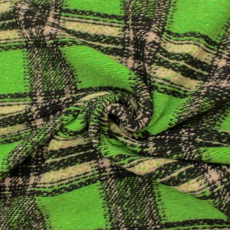 Tessuto scozzese cappotto lana verde - il tessutaio