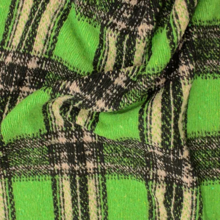 Tessuto scozzese cappotto lana verde - il tessutaio
