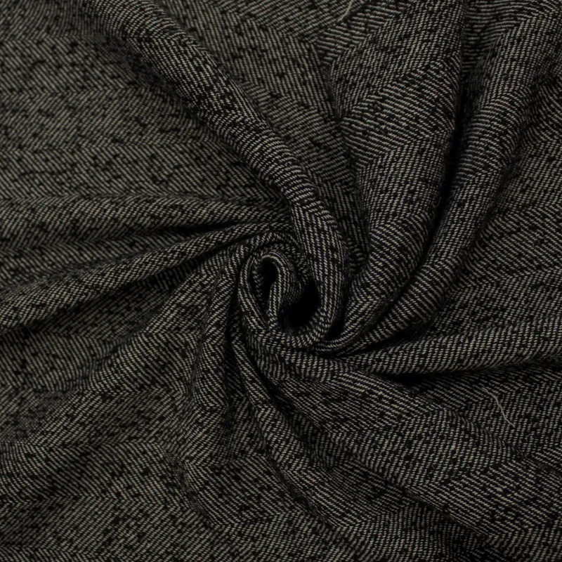 Spigato in cotone invernale  nero | IL TESSUTAIO