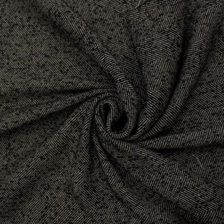 Spigato in cotone invernale  nero | IL TESSUTAIO