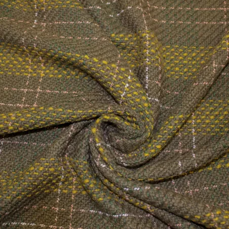 Tessuto CAPPOTTO DEADSTOCK maxi quadri in misto lana