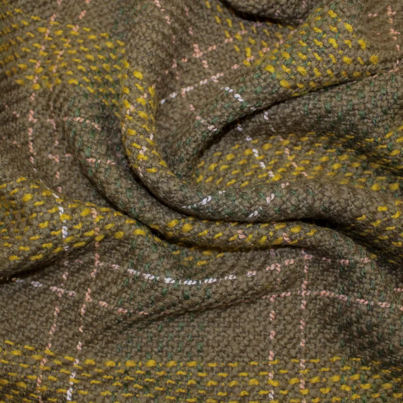 Tessuto CAPPOTTO DEADSTOCK maxi quadri in misto lana