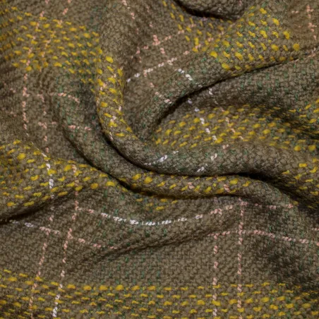 Tessuto CAPPOTTO DEADSTOCK maxi quadri in misto lana