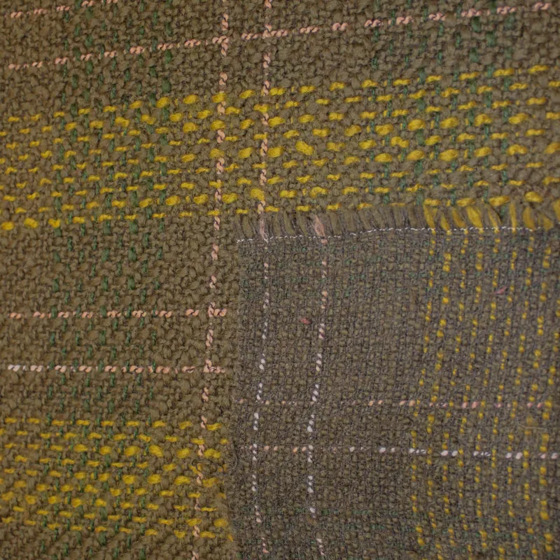 Tessuto CAPPOTTO DEADSTOCK maxi quadri in misto lana