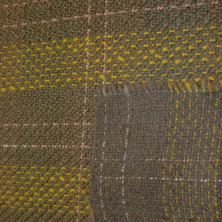 Tessuto CAPPOTTO DEADSTOCK maxi quadri in misto lana