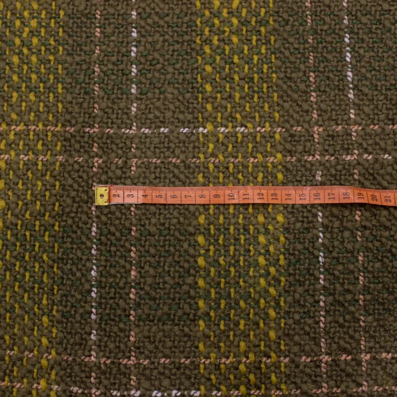 Tessuto CAPPOTTO DEADSTOCK maxi quadri in misto lana