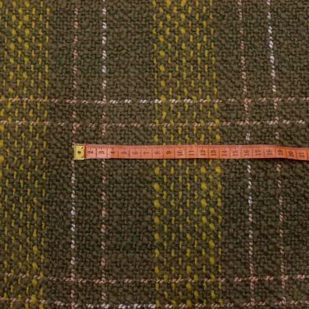 Tessuto CAPPOTTO DEADSTOCK maxi quadri in misto lana