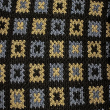 Tessuto misto lana per cappe e cappotti blu | tessuti deadstock