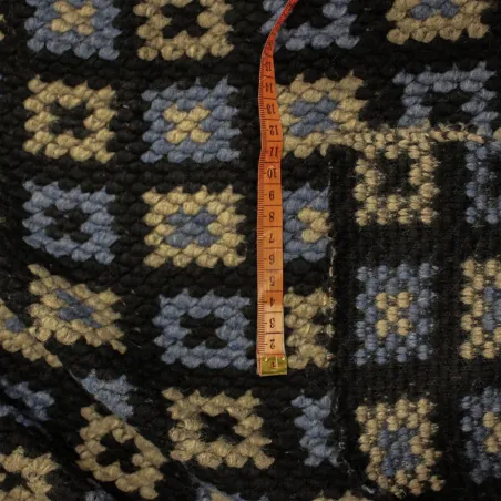 Tessuto misto lana per cappe e cappotti blu | tessuti deadstock