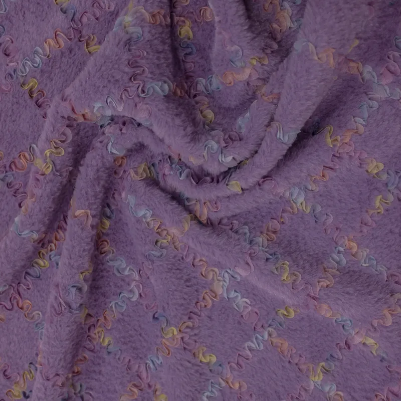 Ecopelliccia  glicine per bambine | IL TESSUTAIO
