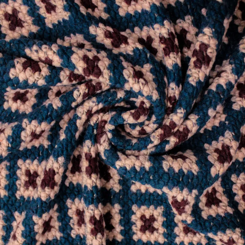 Tessuto misto lana per cappe e cappotti color petrolio | tessuti deadstock