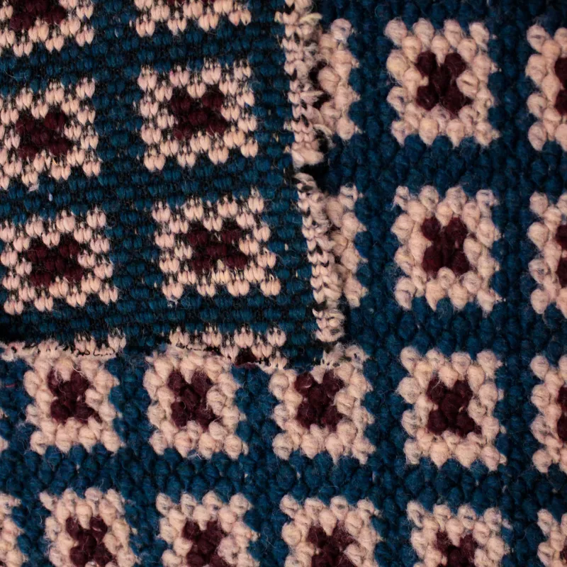 Tessuto misto lana per cappe e cappotti color petrolio | tessuti deadstock