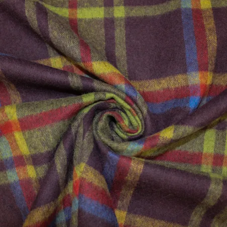 Tessuto deadstock in misto lana per cappotti multicolor | tessuti unisex