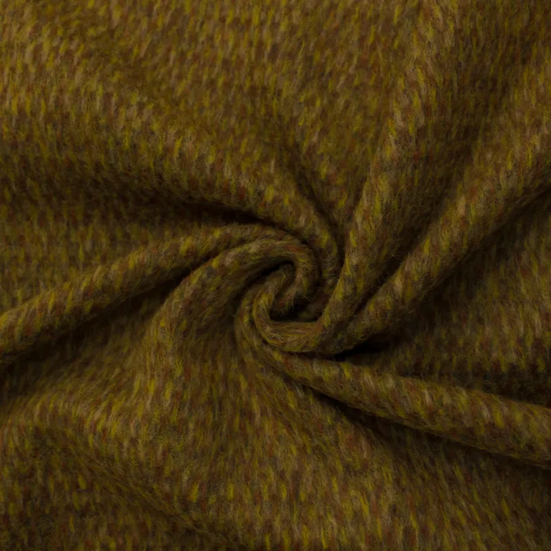Tessuto per cappotto puntinato in misto lana caldo | tessuto deadstock