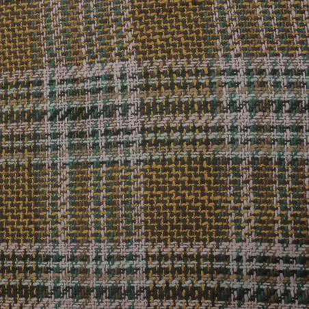 Caldo tessuto chanel in misto lana grigio per cappotti