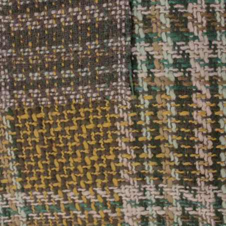 Caldo tessuto chanel in misto lana grigio per cappotti