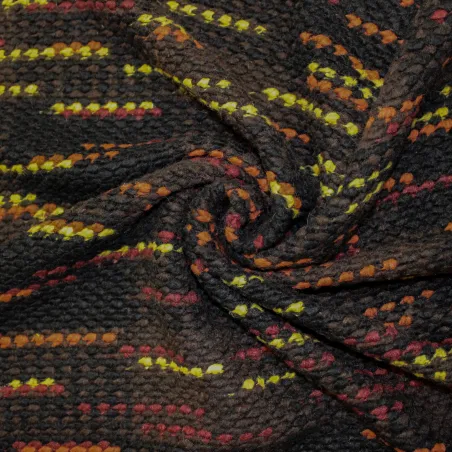 Tessuto uncinetto misto lana per calde cappe e cappotti colori autunnali