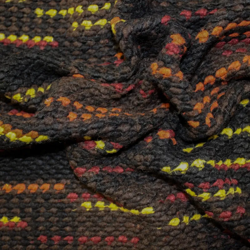Tessuto uncinetto misto lana per calde cappe e cappotti colori autunnali