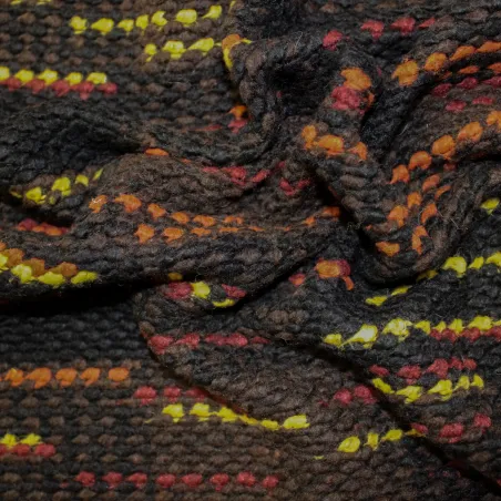 Tessuto uncinetto misto lana per calde cappe e cappotti colori autunnali