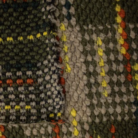 Tessuto deadstock effetto uncinetto in misto lana per cappotto donna