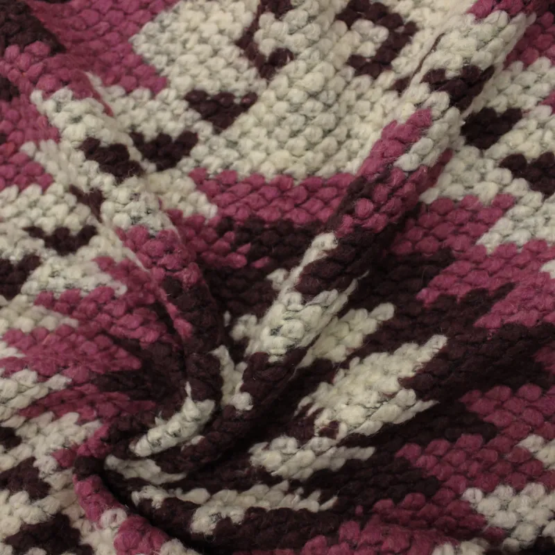 Cappotto uncinetto fucsia per donna e bambini| tessuti deadstock